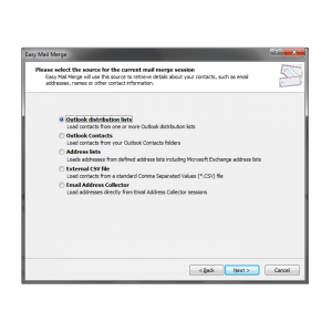 Mailing list import wizard