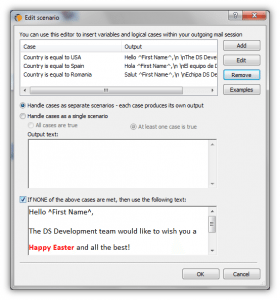 Use mail merge scenarios for complex message customization