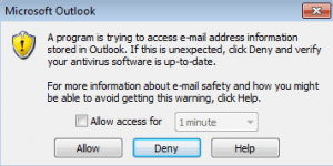 vba send email without outlook security warning