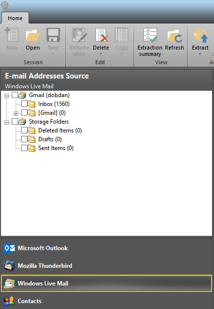 Windows Live Mail Extractor
