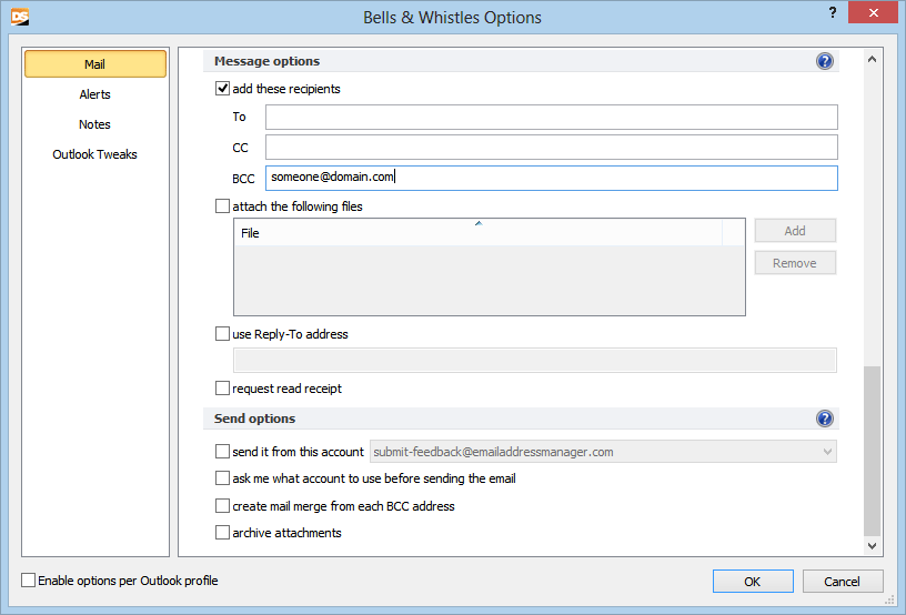 BCC in Outlook. Как добавить BCC В Outlook. Message options