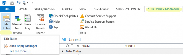 can you put outlook tracking options on toolbar office 2013