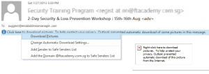 Disabled images in Outlook