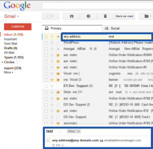 Email sent from other address