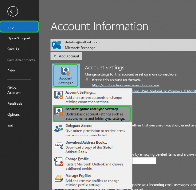 why microsoft outlook working offline