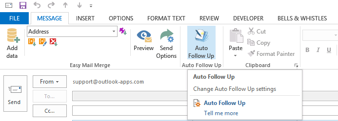 Follow up on mail merge