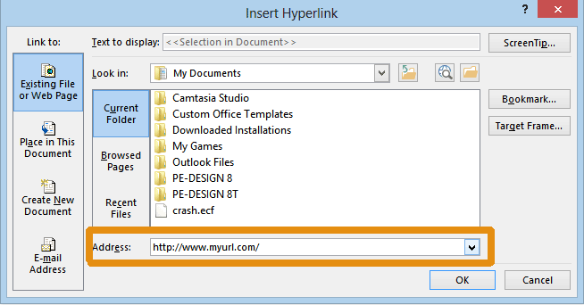 Insert a Hyperlink