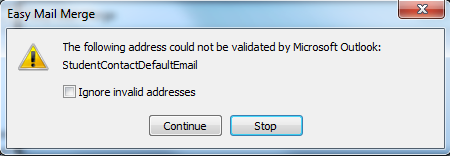 outlook remove invalid email addresses