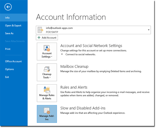 manage add-ins