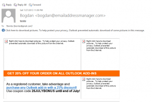 No alt, no images in Outlook