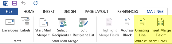 personalize Word email