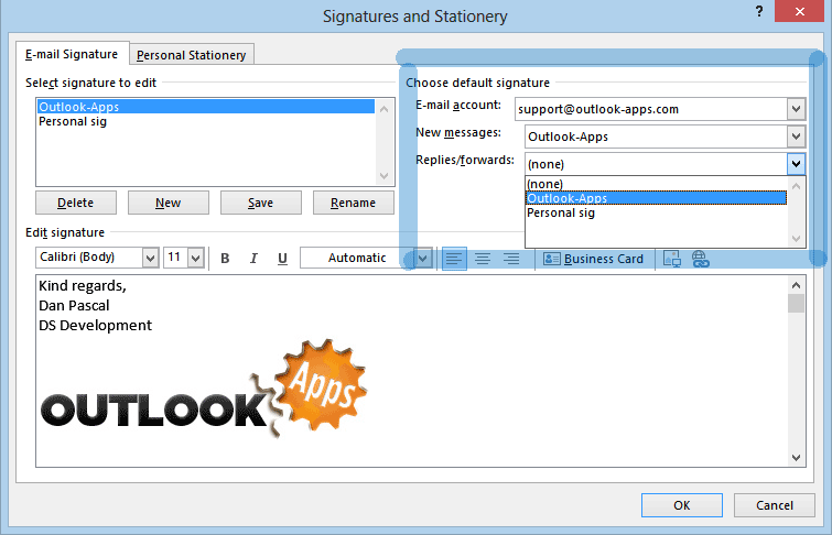 how to create email signature in outlook