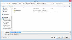save HTML email