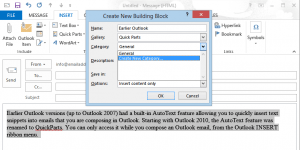 Save Outlook autotext